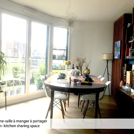 Chambre Privee Dans Un Roof-Top Unique Vue 360° Bois-Colombes Buitenkant foto