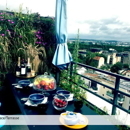 Chambre Privee Dans Un Roof-Top Unique Vue 360° Bois-Colombes Buitenkant foto